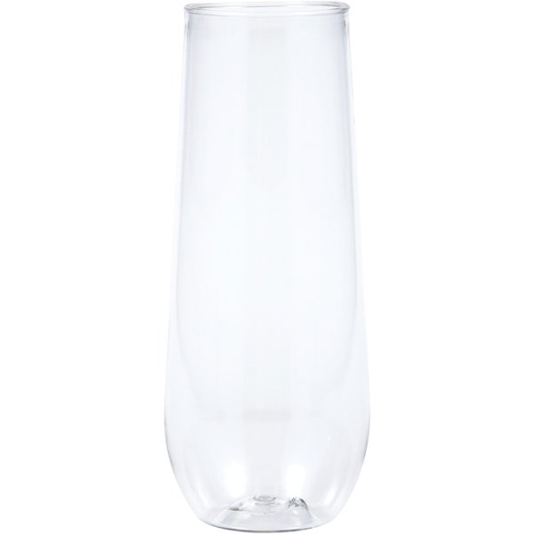 Sensations Plastic Stemless Champagne Flutes, 9oz, 24PK 338361